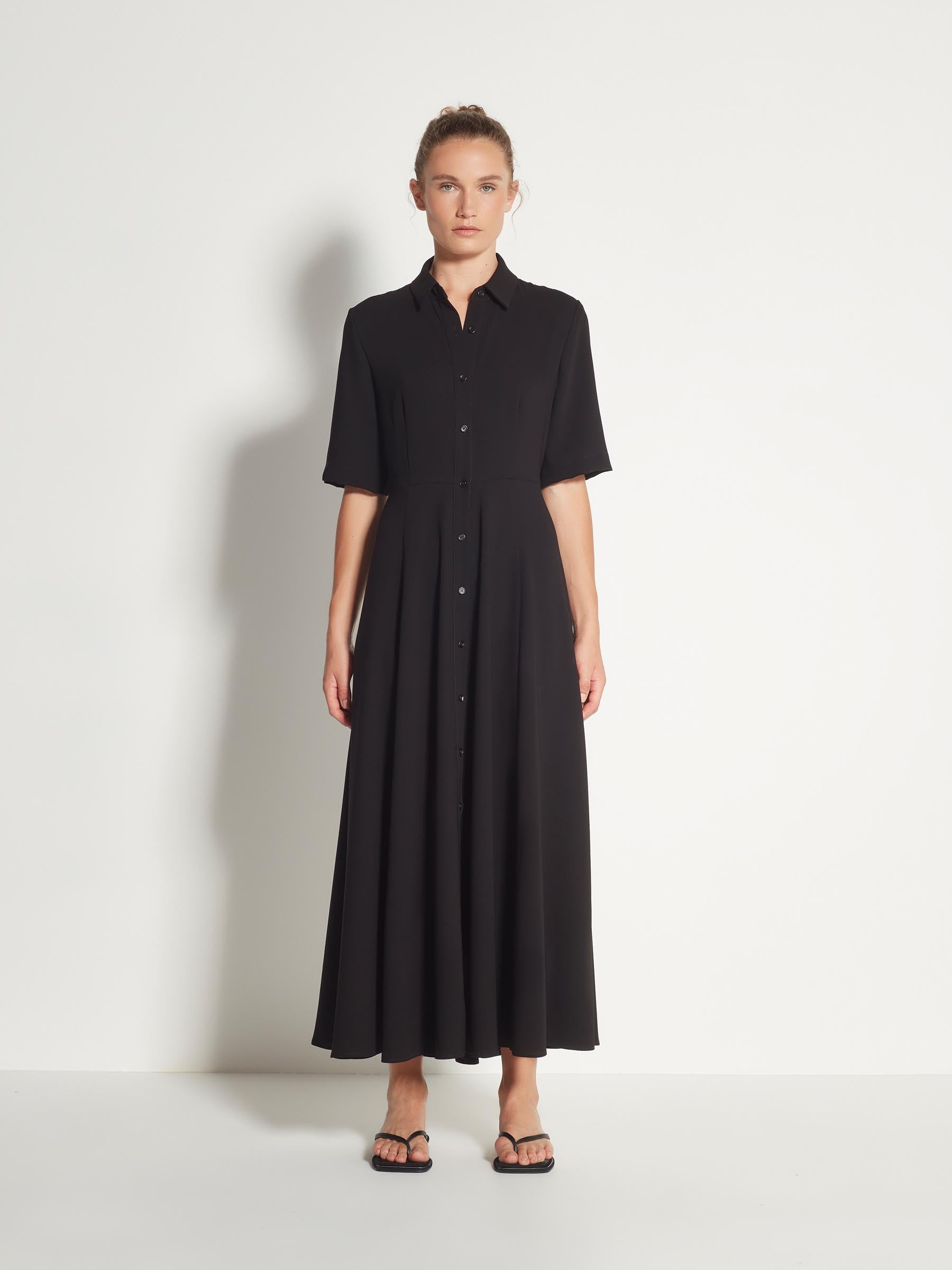 Delphi Dress (Soft Crepe) Black