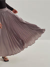 Evelyn Pleat Skirt (Satin Triacetate) Lilac