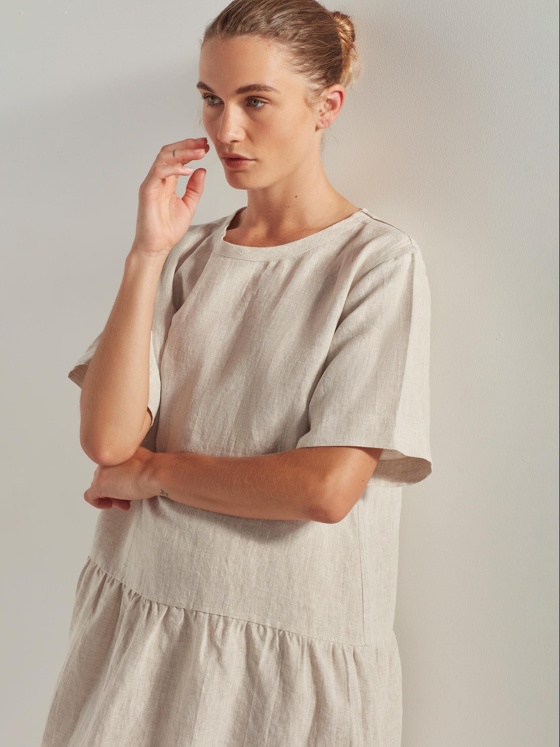 Hayley Dress (Vintage Linen) Beige – Juliette Hogan