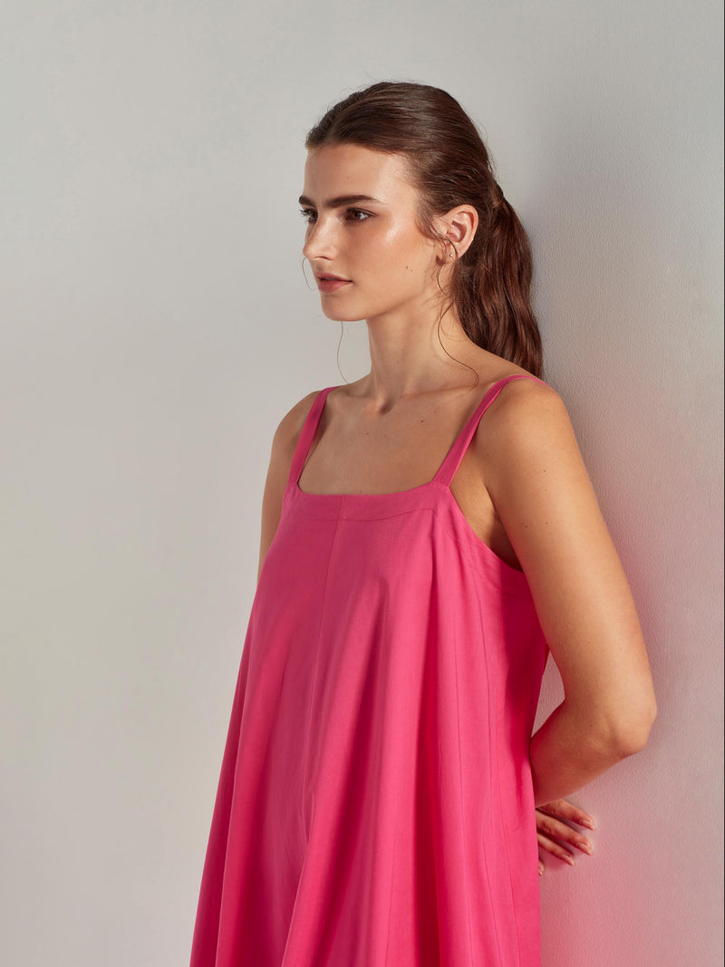 Adaline Dress (Summer Cotton) Hot Pink