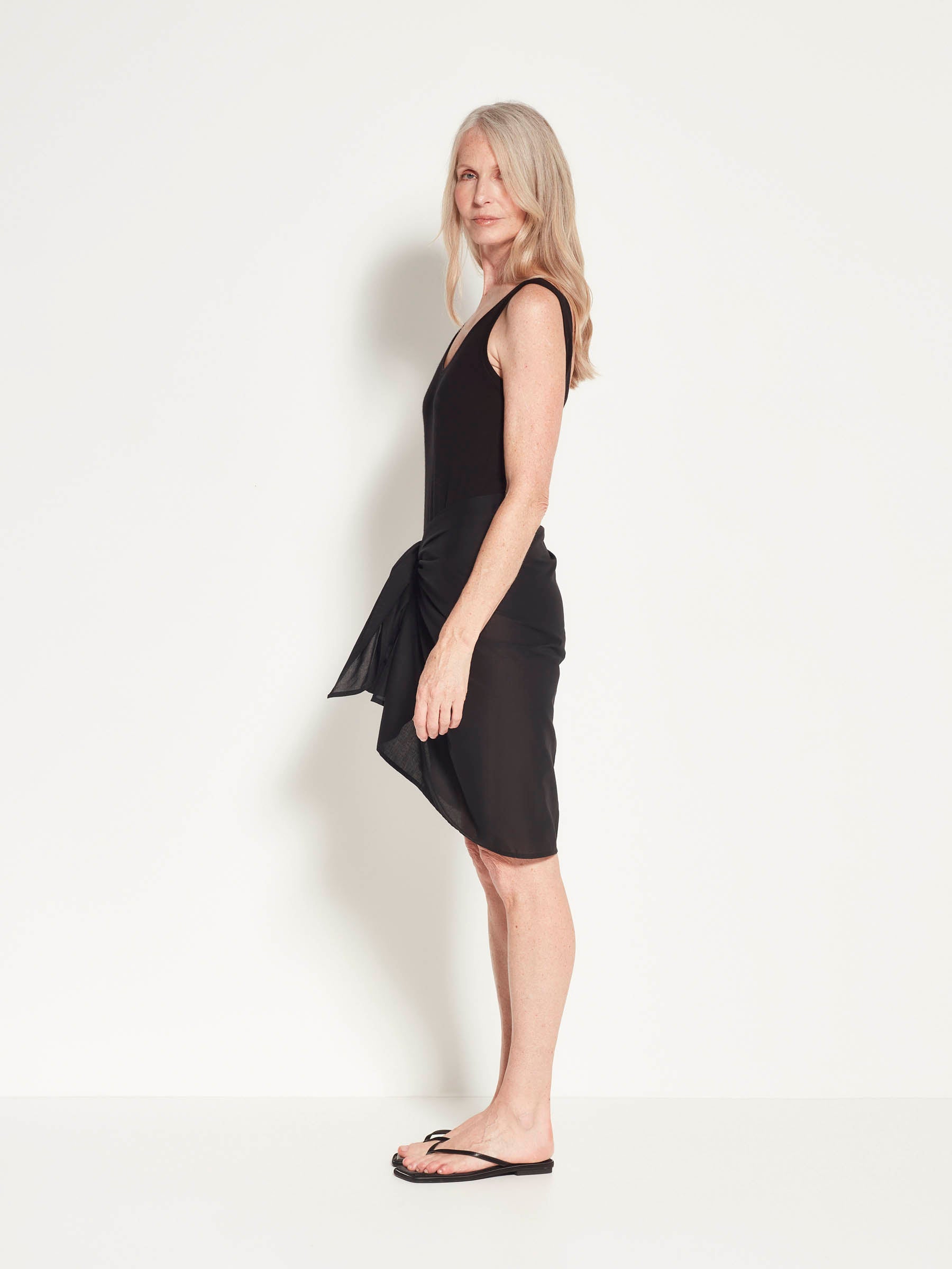 Beach Wrap (Cotton Voile) Black