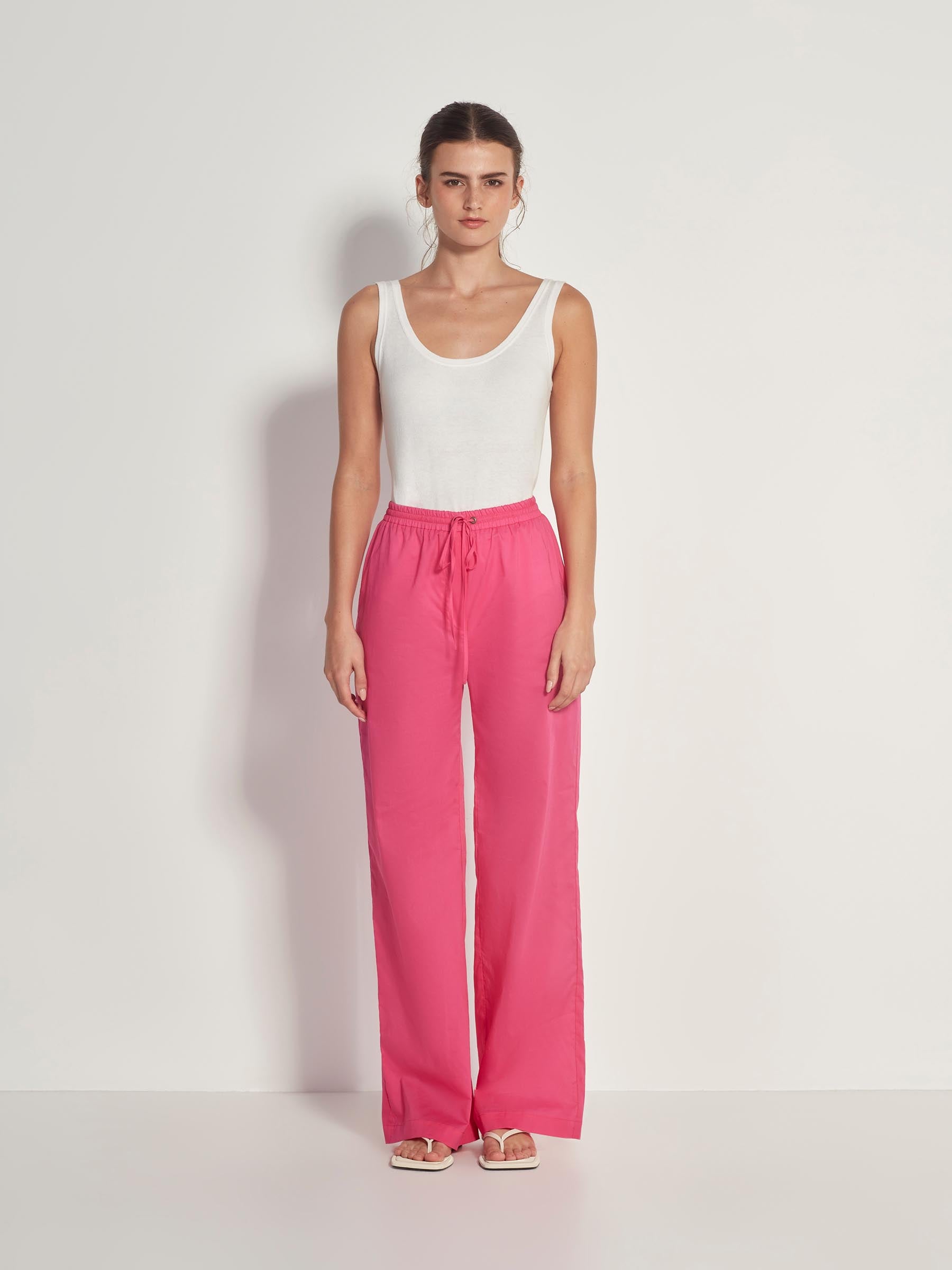 White cotton Sirmione trousers - Made in Italy