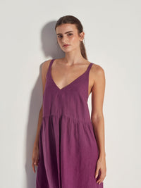 Willow Dress (Vintage Linen) Purple