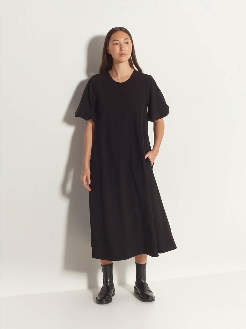 Peyton Dress (Crepe Suiting) Black
