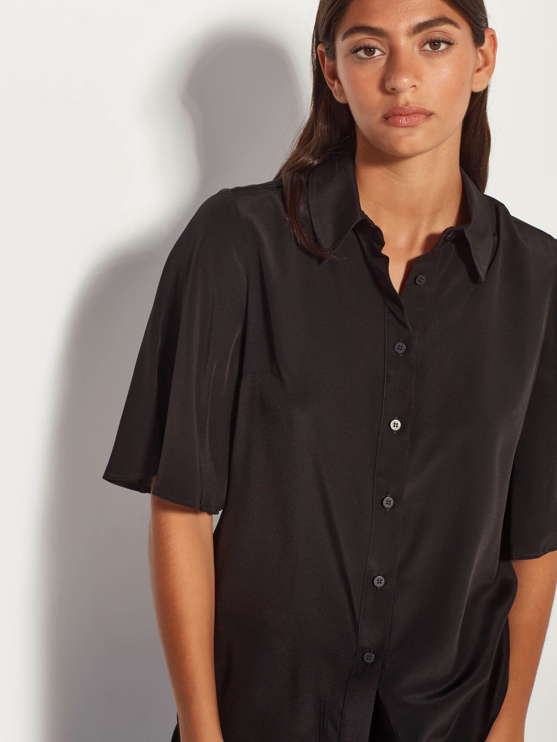 Jolie Shirt (Silk CDC) Black – Juliette Hogan