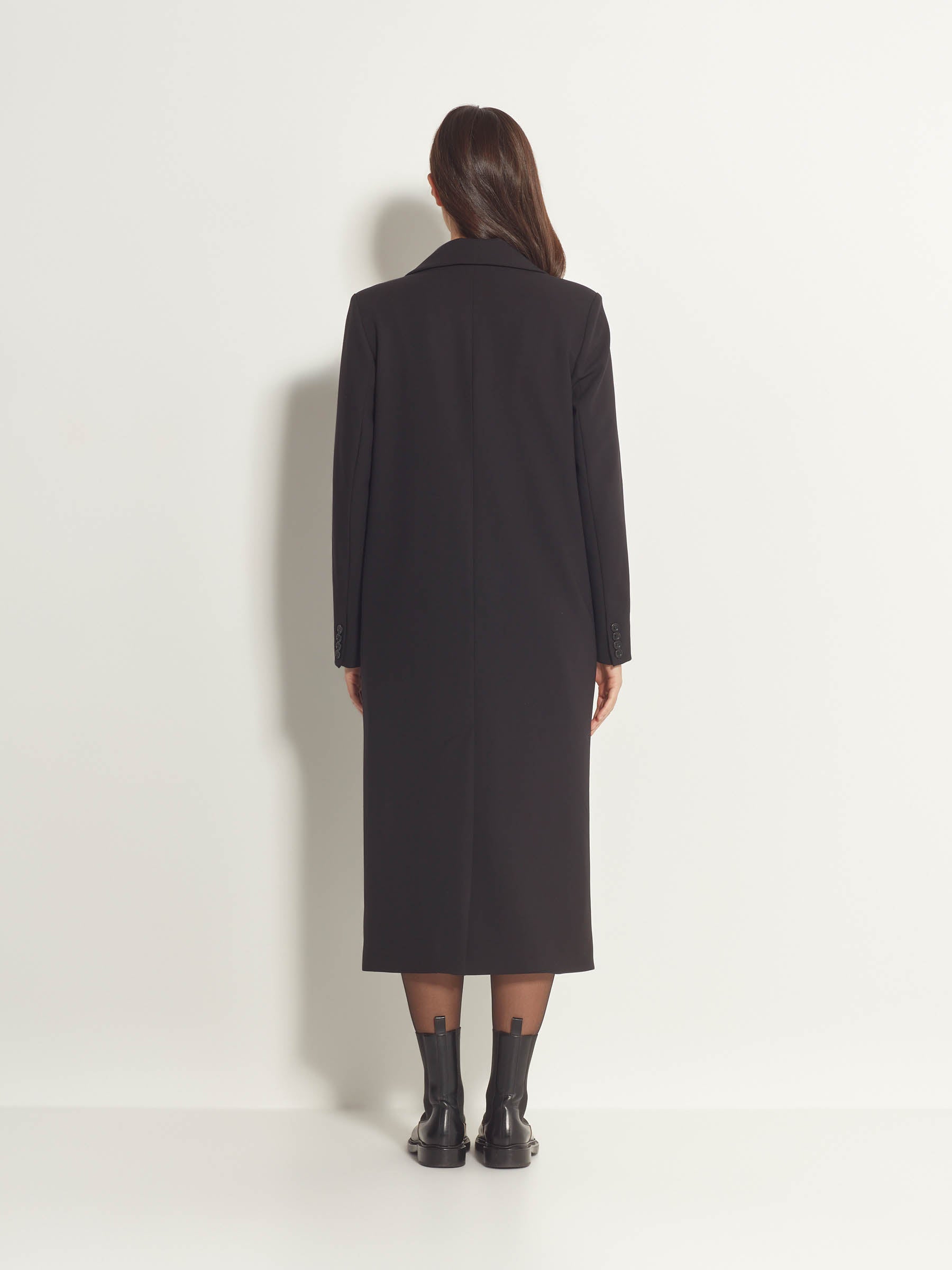 Stretch Viscose Crepe Coat