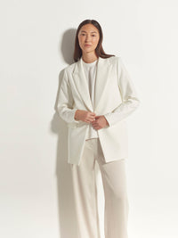 Peak Tuxe Jacket (Stretch Suiting) Ivory