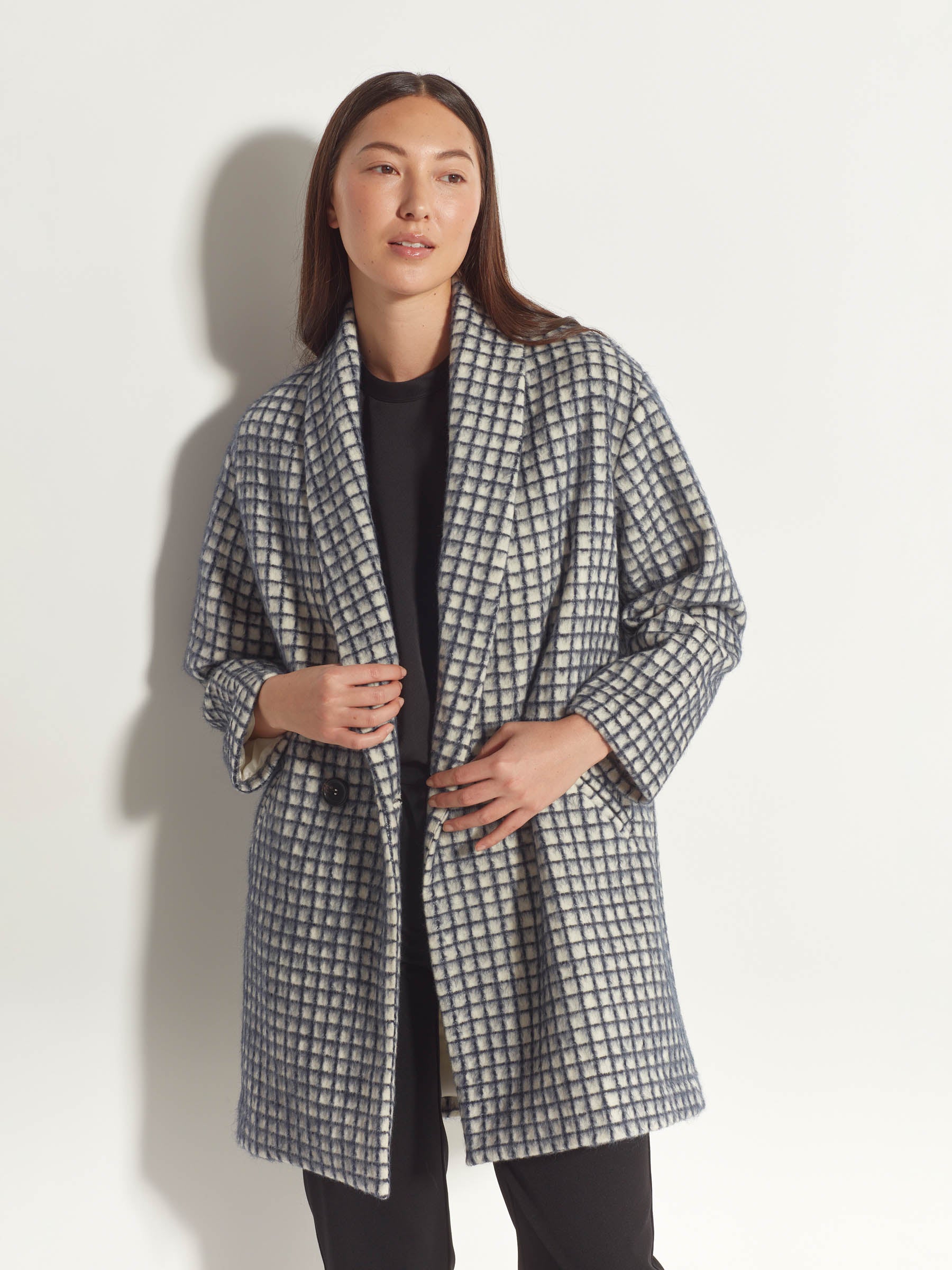 Barb Coat (Wool Mohair) Grid