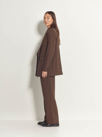 Peak Tuxe Jacket (Wool Stretch Suiting) Chocolate