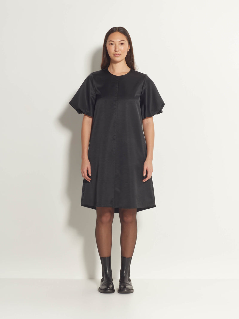 Melissa Dress (Luxe Sheen Wool) Black