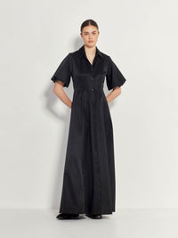Sevilla Dress (Luxe Sheen Wool) Black