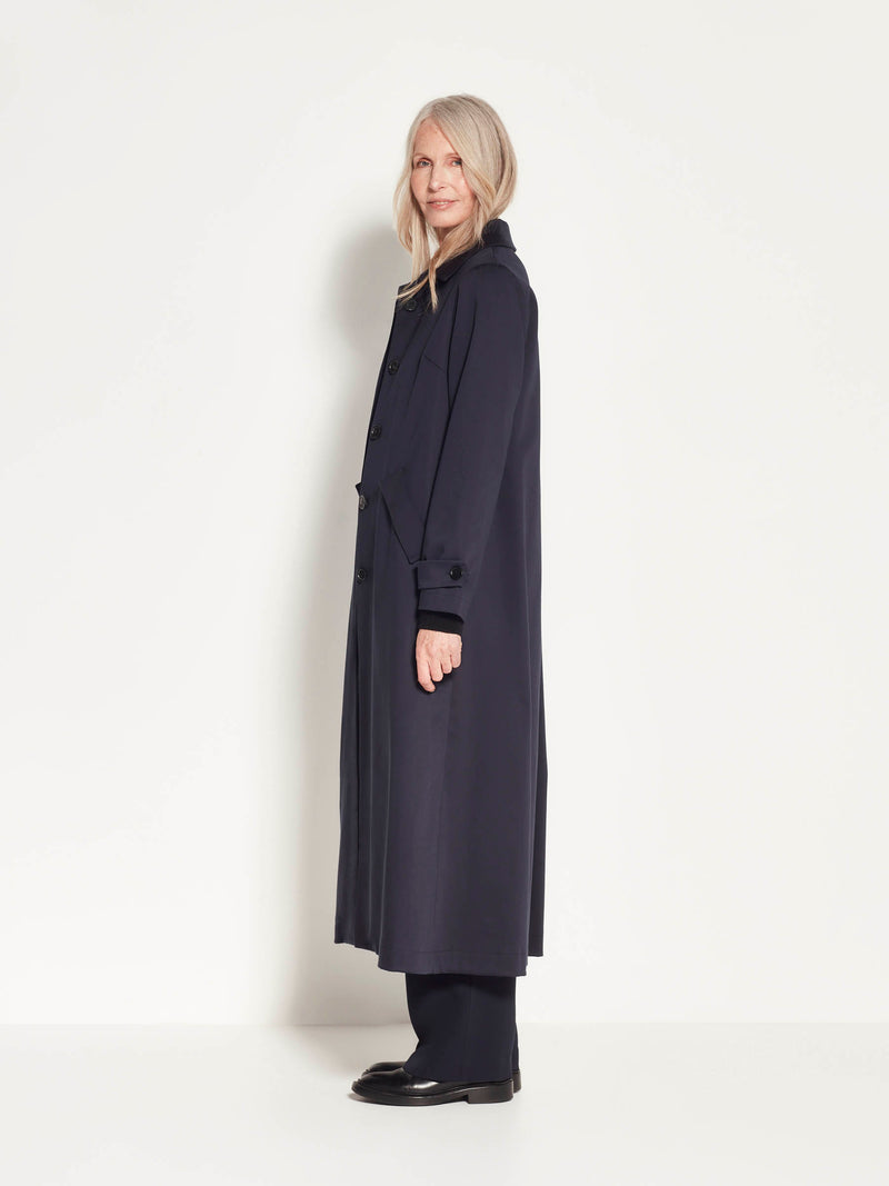 Cleo Trench (Cotton Coating) Navy