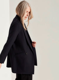 Wills Blazer (Luxe Wool Twill) Navy