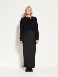 Sam Skirt (Wool Silk Twill) Black