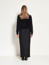 Sam Skirt (Wool Silk Twill) Black