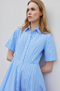 Delphi Dress (Heritage Stripe) Sea Stripe