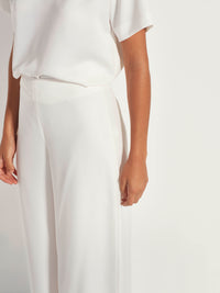 Frank Pant (Luxe Crepe) White