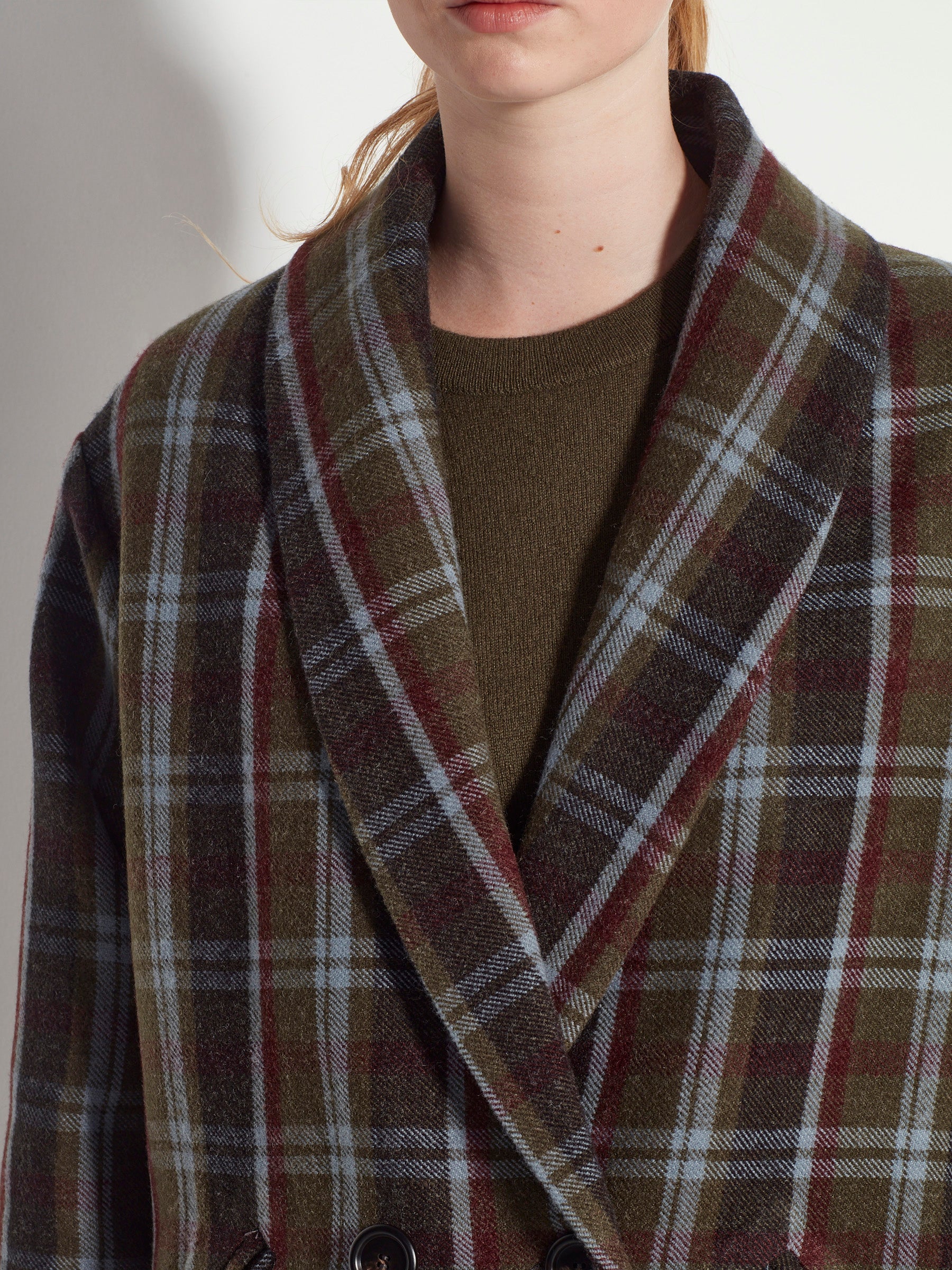Barb Coat (Blanket Wool Check) Khaki Check – Juliette Hogan