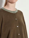Contrast Twin Cardi (Cashmere) Ivy