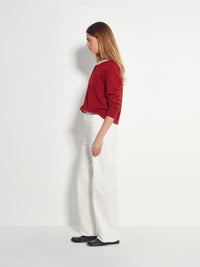 Contrast Twin Cardi (Cashmere) Macaroon