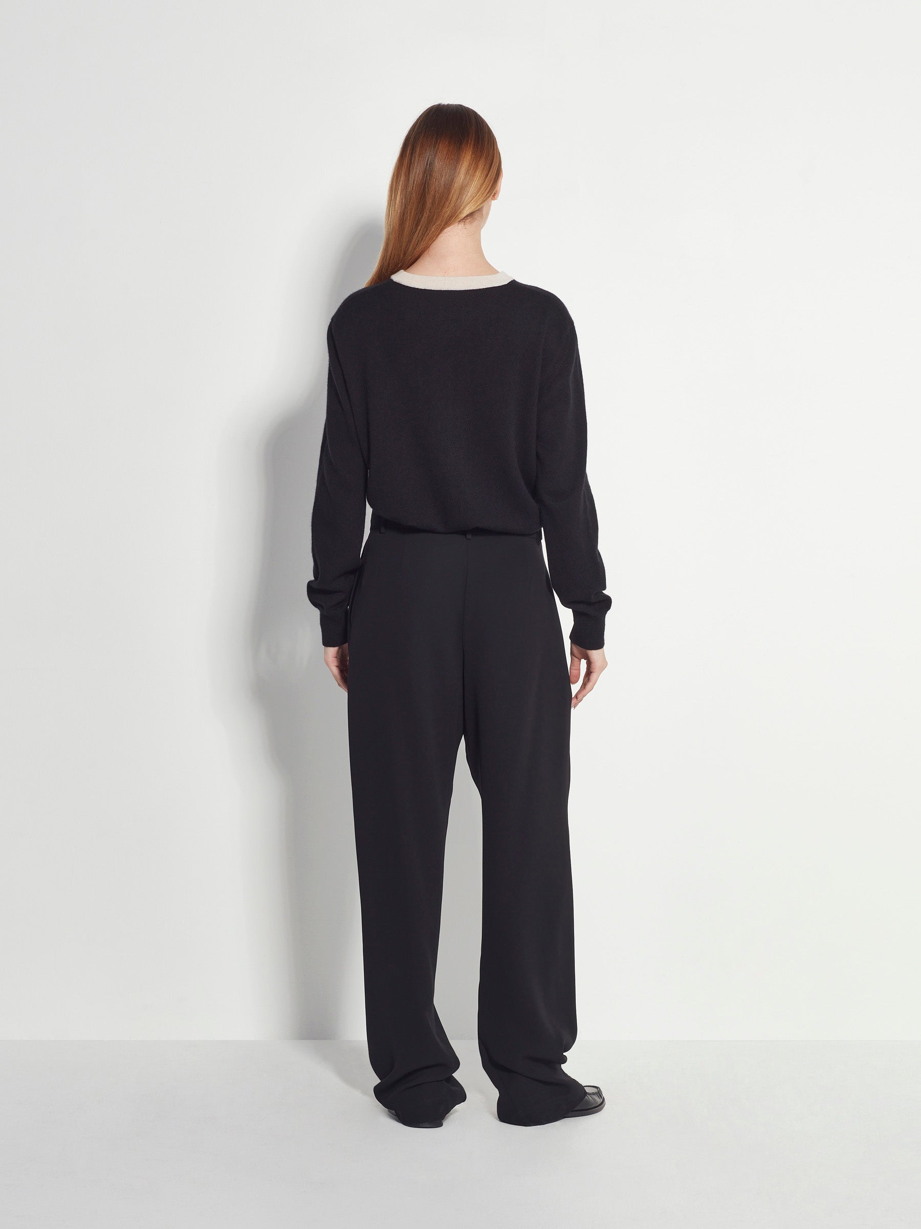 Contrast Twin Cardi (Cashmere) Oreo