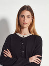 Contrast Twin Cardi (Cashmere) Oreo