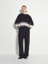 Stripe Crew Sweater (Cashmere) Oreo