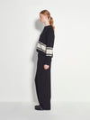 Stripe Crew Sweater (Cashmere) Oreo