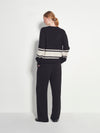 Stripe Crew Sweater (Cashmere) Oreo