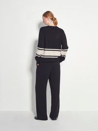 Stripe Crew Sweater (Cashmere) Oreo