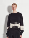 Stripe Crew Sweater (Cashmere) Oreo