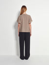 Fitted Loretta Top (Fine Wool Suiting) Salt and Pepper
