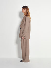 Peak Tuxe Jacket (Fine Wool Suiting) Salt and Pepper