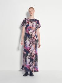 Camelia Dress (Floral Veil Silk CDC) Dreamscape