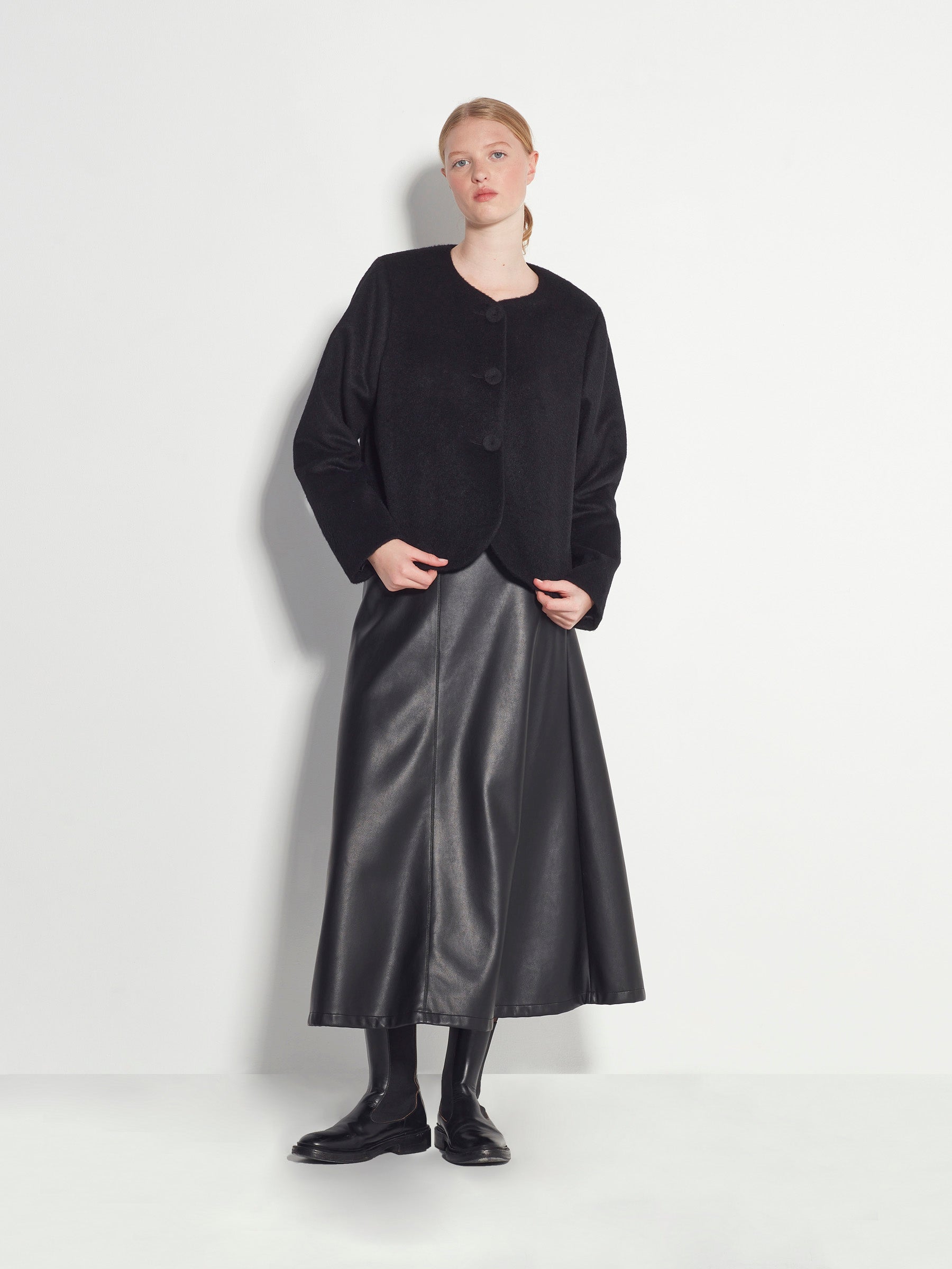 Pipi Skirt (Faux Leather) Black