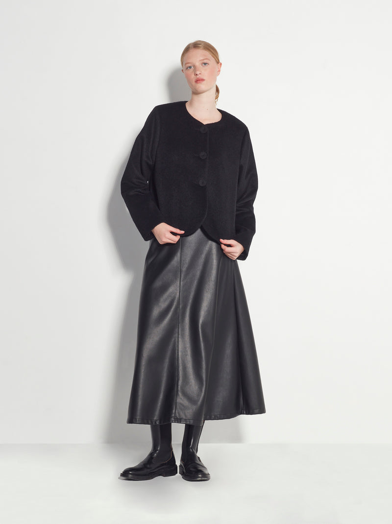 Pipi Skirt (Faux Leather) Black