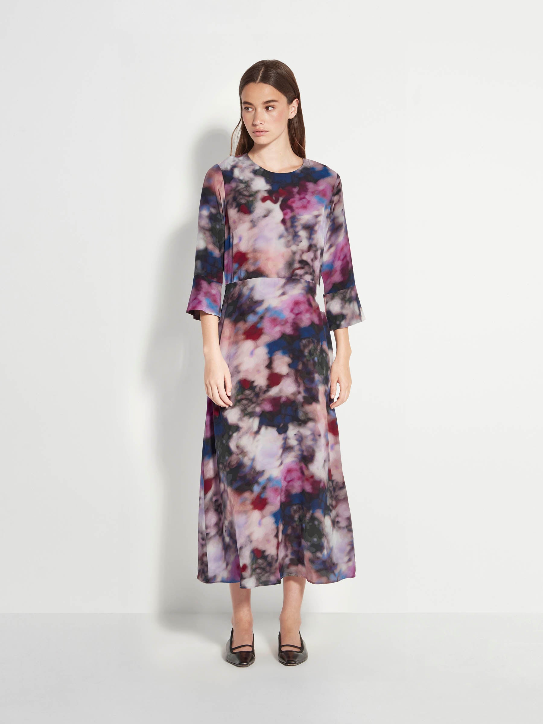 Rosie Dress (Floral Veil Silk CDC) Dreamscape