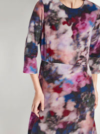 Rosie Dress (Floral Veil Silk CDC) Dreamscape