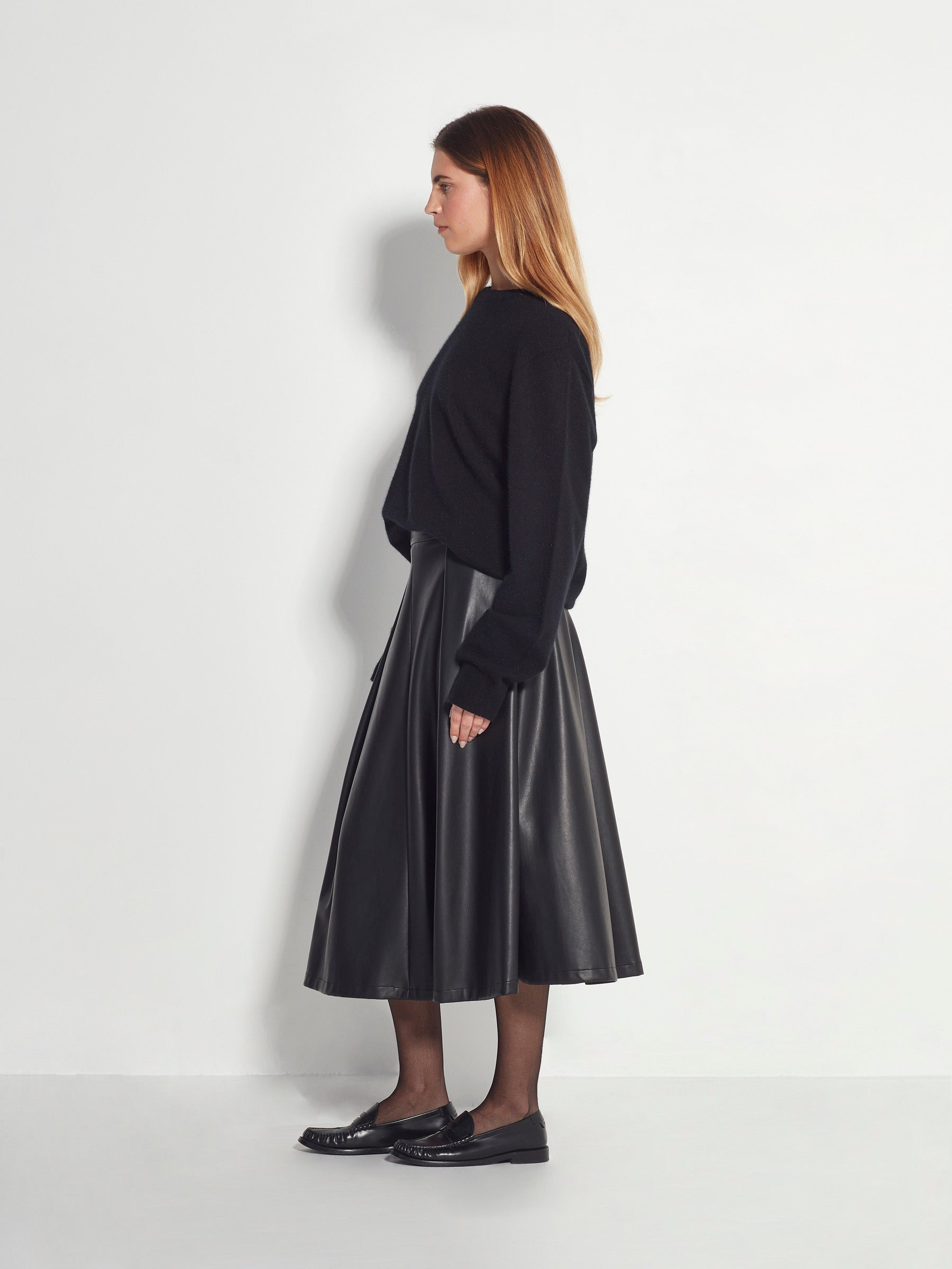 Salem Skirt (Faux Leather) Black