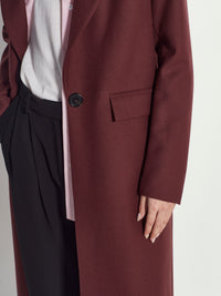 Mantelle Coat (Gaberdine Coating) Burgundy