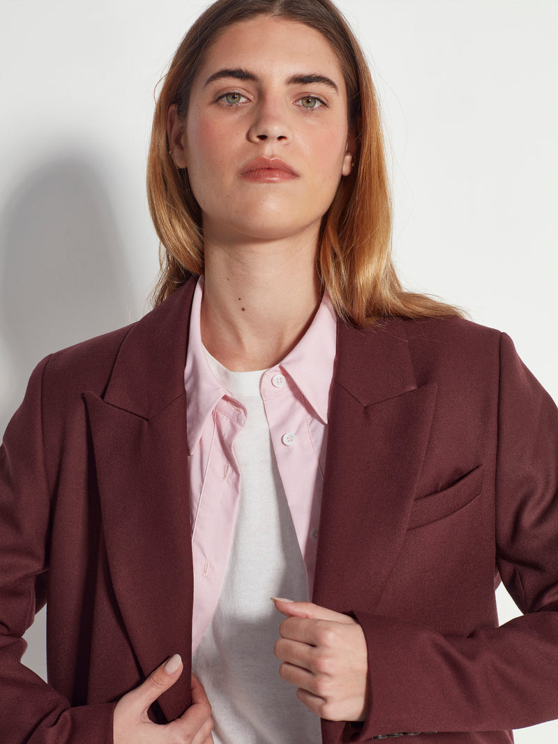 Mantelle Coat (Gaberdine Coating) Burgundy