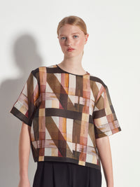 Bonet T (Geo Maze Silk Linen) Painterly
