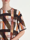 Drape T (Geo Maze Silk CDC) Painterly