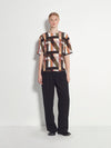 Drape T (Geo Maze Silk CDC) Painterly