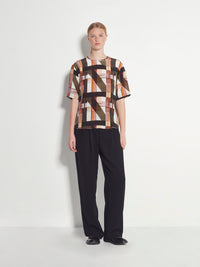 Drape T (Geo Maze Silk CDC) Painterly