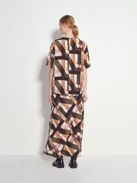 Em Skirt (Geo Maze Silk CDC) Painterly