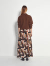 Kay Skirt (Geo Maze Silk Linen) Painterly