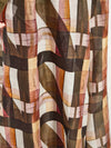 Kay Skirt (Geo Maze Silk Linen) Painterly
