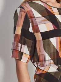 Tilda Dress (Geo Maze Silk CDC) Painterly