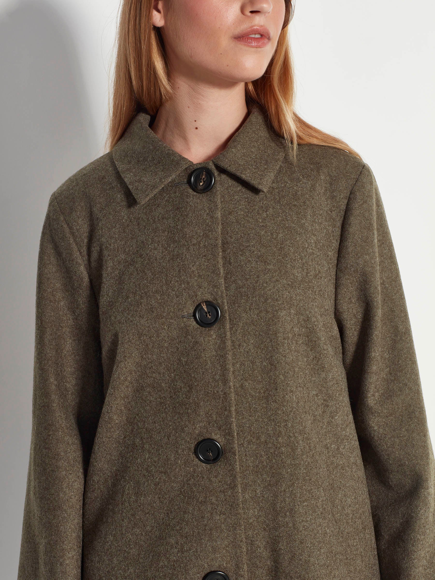 Car Coat (Light Wool) Khaki – Juliette Hogan